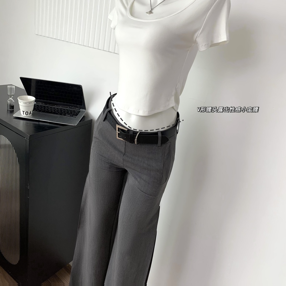 Slim micro speaker casual pants summer suit pants for women