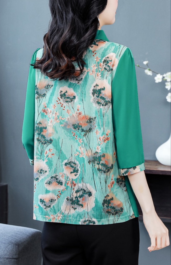 Loose tops short sleeve chiffon shirt for women