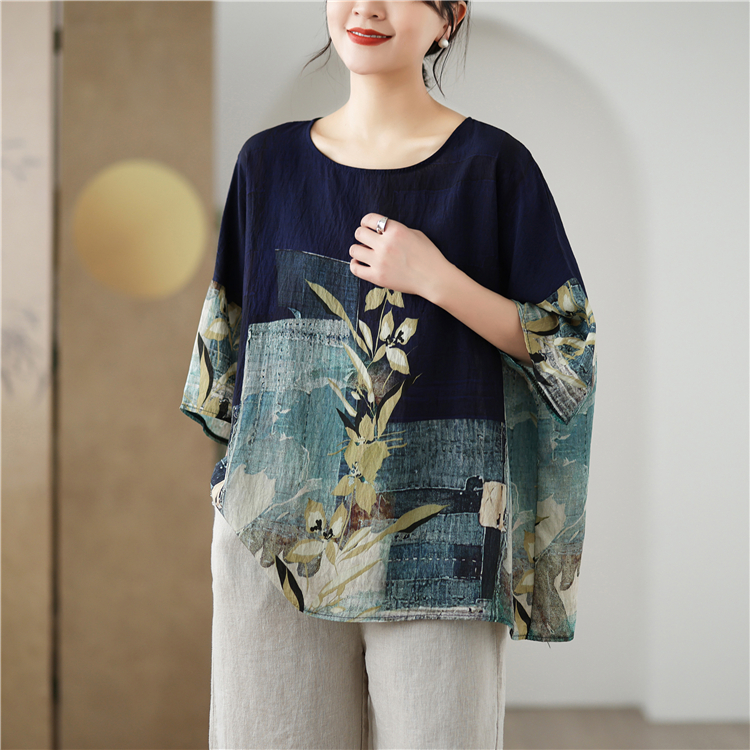 Slim Western style tops large yard Korean style T-shirt