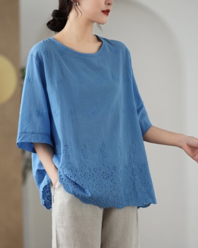 Large yard pullover tops crochet short sleeve T-shirt