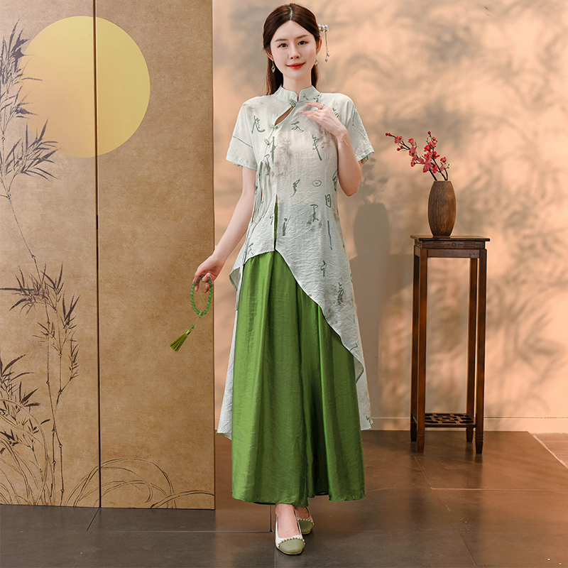 Chinese style dress 2pcs set