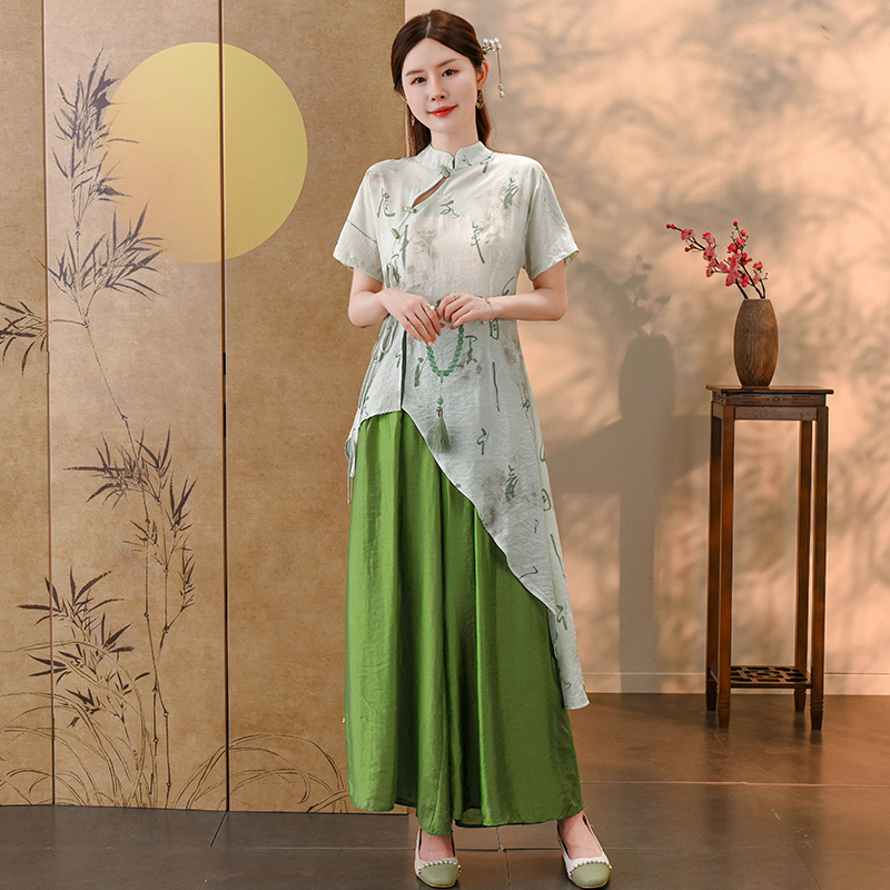 Chinese style dress 2pcs set