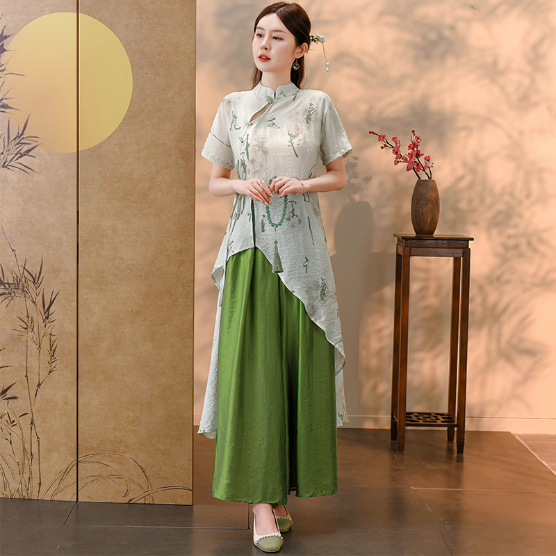 Chinese style dress 2pcs set