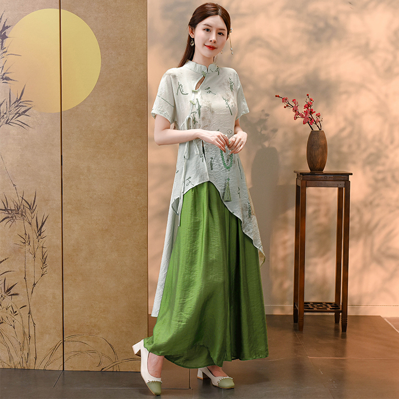 Chinese style dress 2pcs set