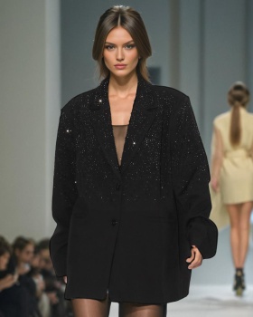 Black fashion coat temperament pendant business suit for women