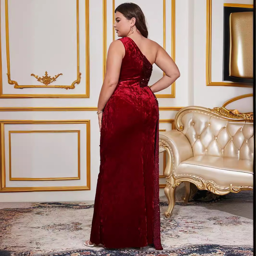 European style banquet pure sequins evening dress