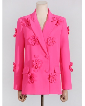 Temperament splice business suit all-match coat for women