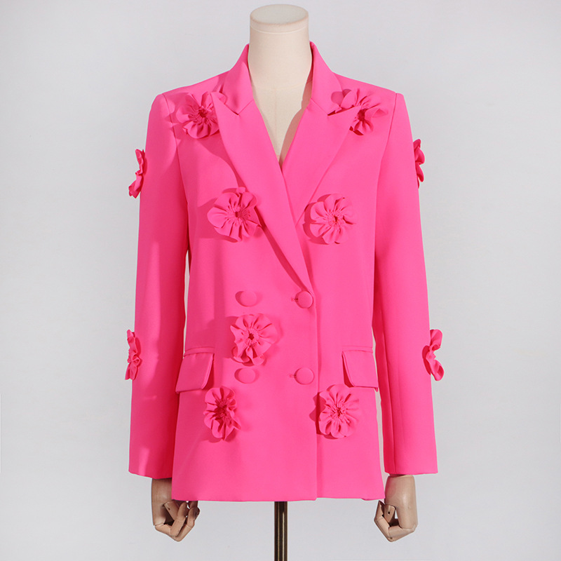 Temperament splice business suit all-match coat for women