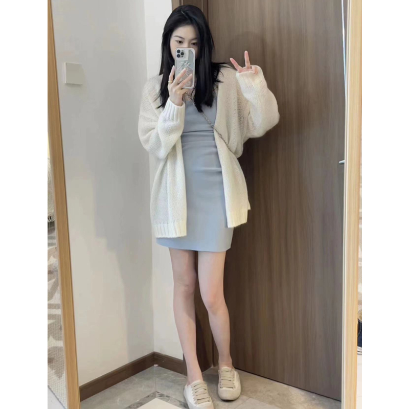 Long slim coat spring and autumn lazy tops for women