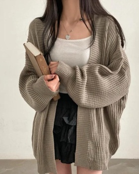 Simple lazy Casual coat loose all-match knitted sweater for women