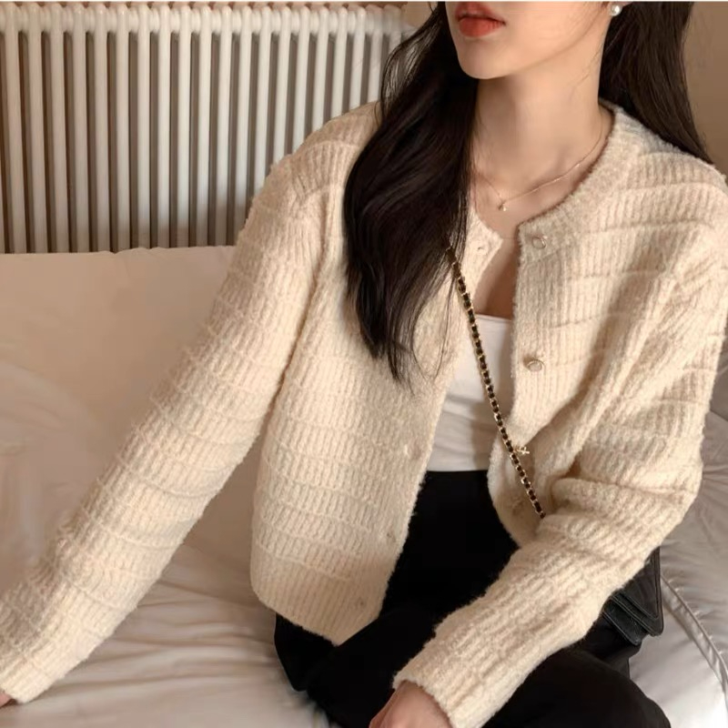 Retro cardigan Korean style tops for women