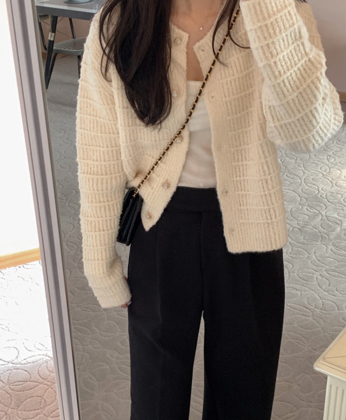 Retro cardigan Korean style tops for women