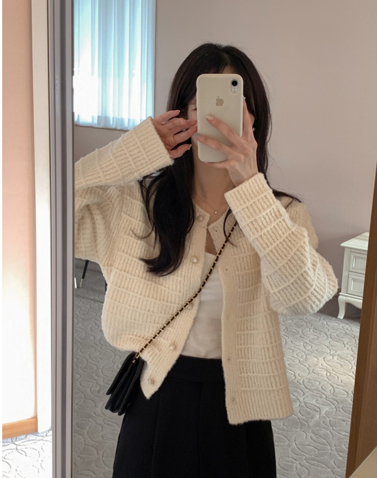 Retro cardigan Korean style tops for women