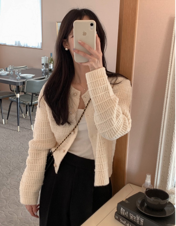 Retro cardigan Korean style tops for women