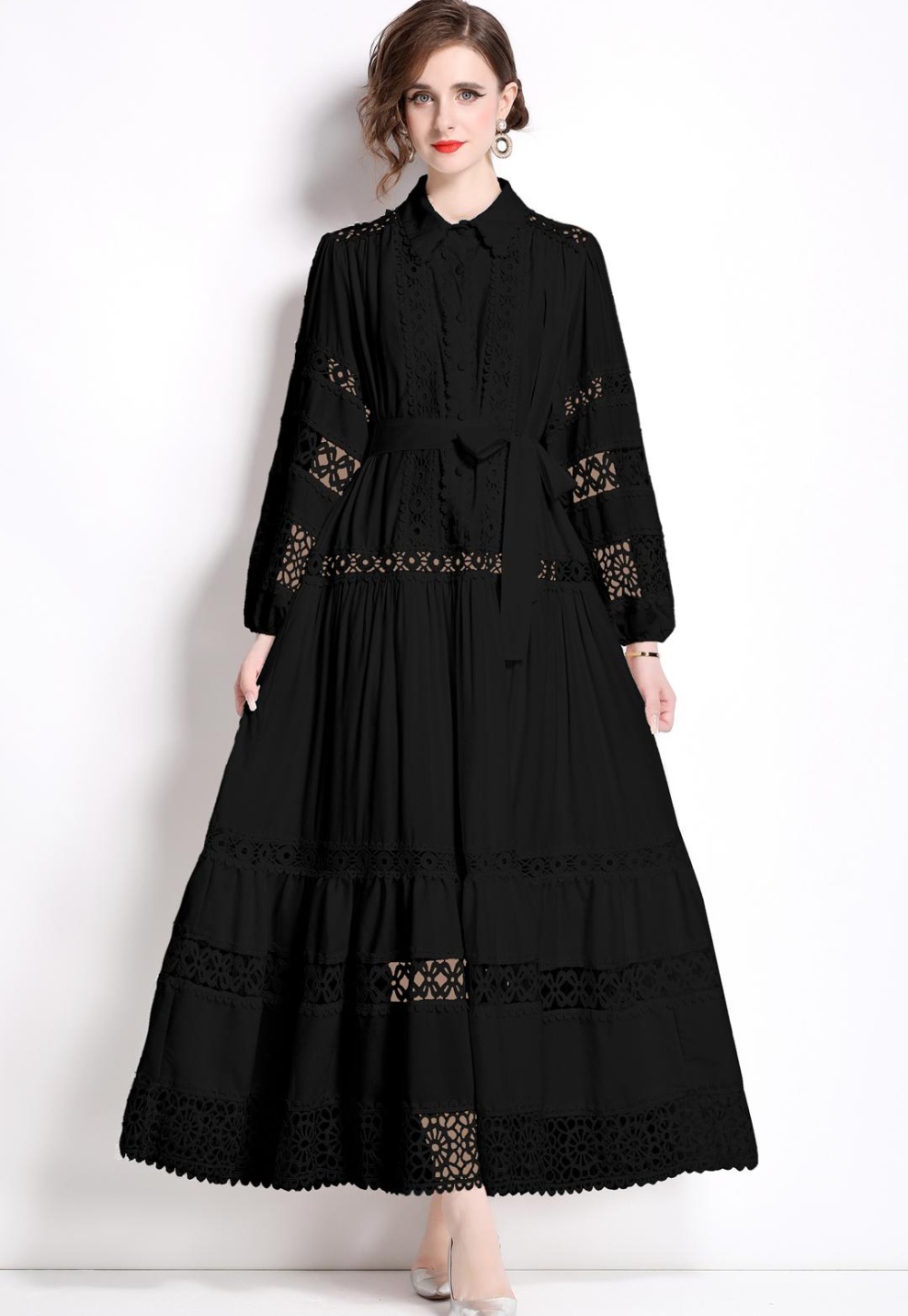 France style fashion ladies autumn long dress