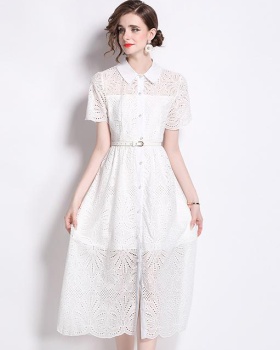 Cotton summer embroidery vacation dress