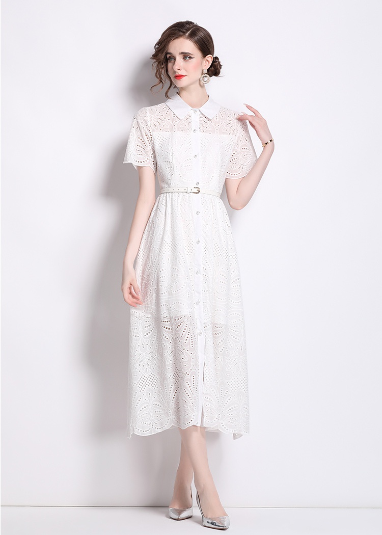 Cotton summer embroidery vacation dress