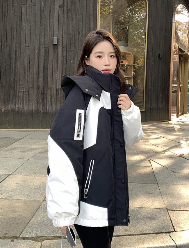 Outdoor sports loose cotton coat short winter coat for women