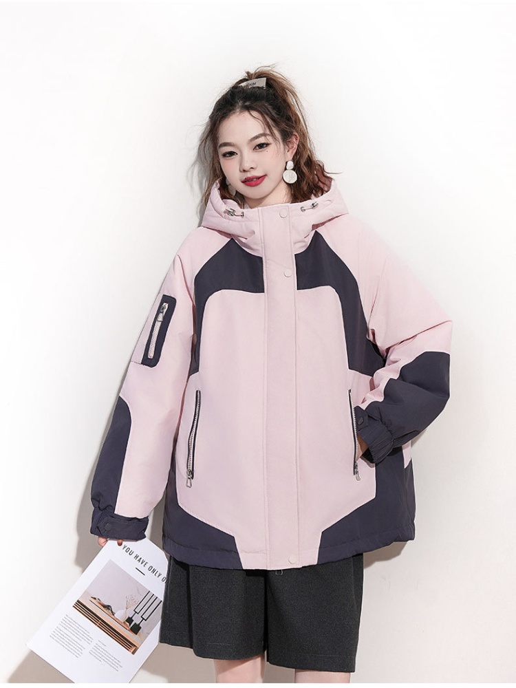 Outdoor sports loose cotton coat short winter coat for women