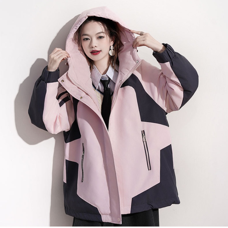 Outdoor sports loose cotton coat short winter coat for women