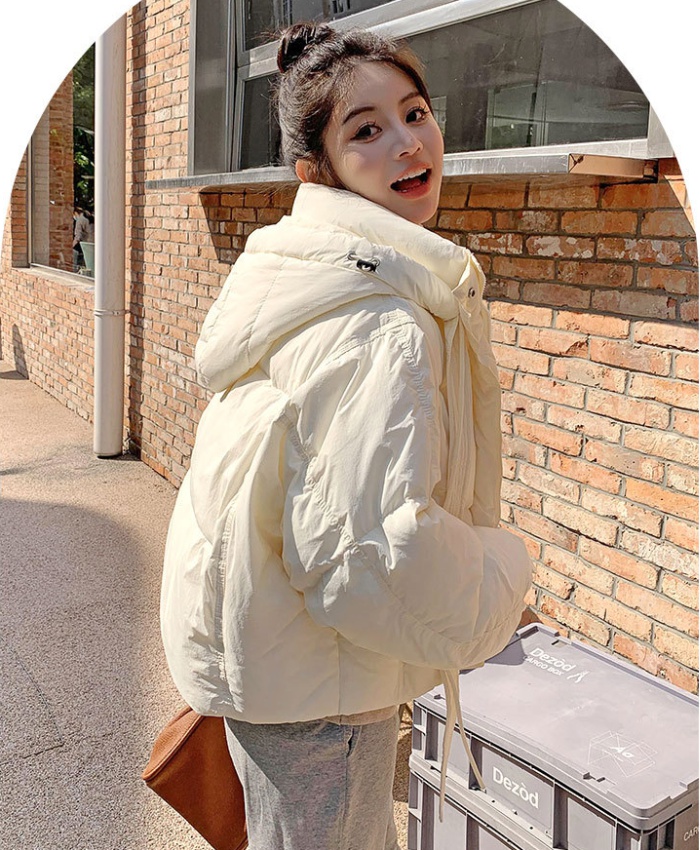 Down short cotton coat Korean style winter coat for women