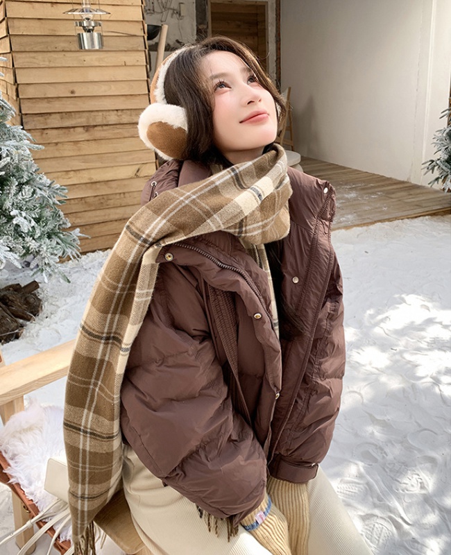 Down short cotton coat Korean style winter coat for women