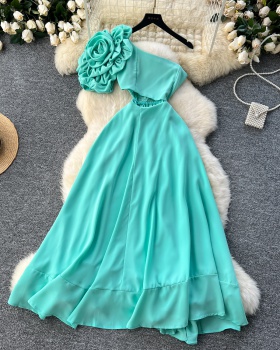 France style hollow formal dress flowers dress