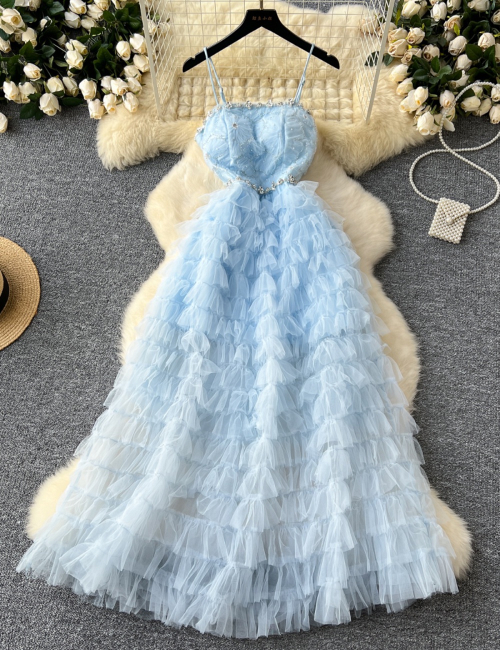 Rhinestone dress wrapped chest formal dress for women