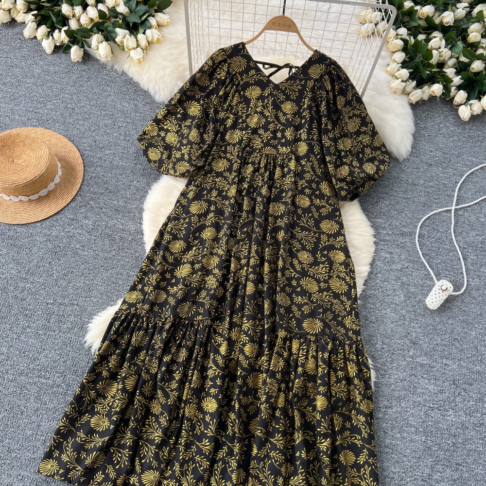 Slim loose dress France style long dress for women