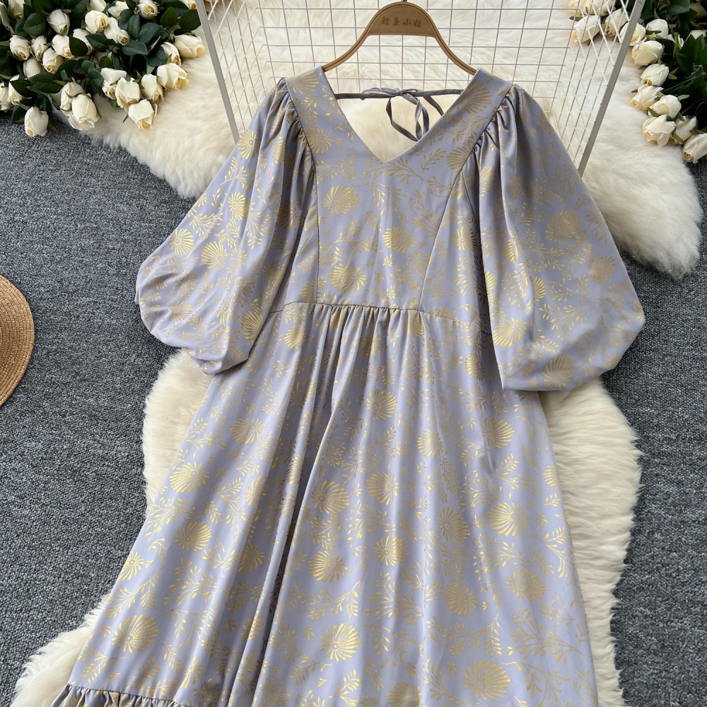 Slim loose dress France style long dress for women