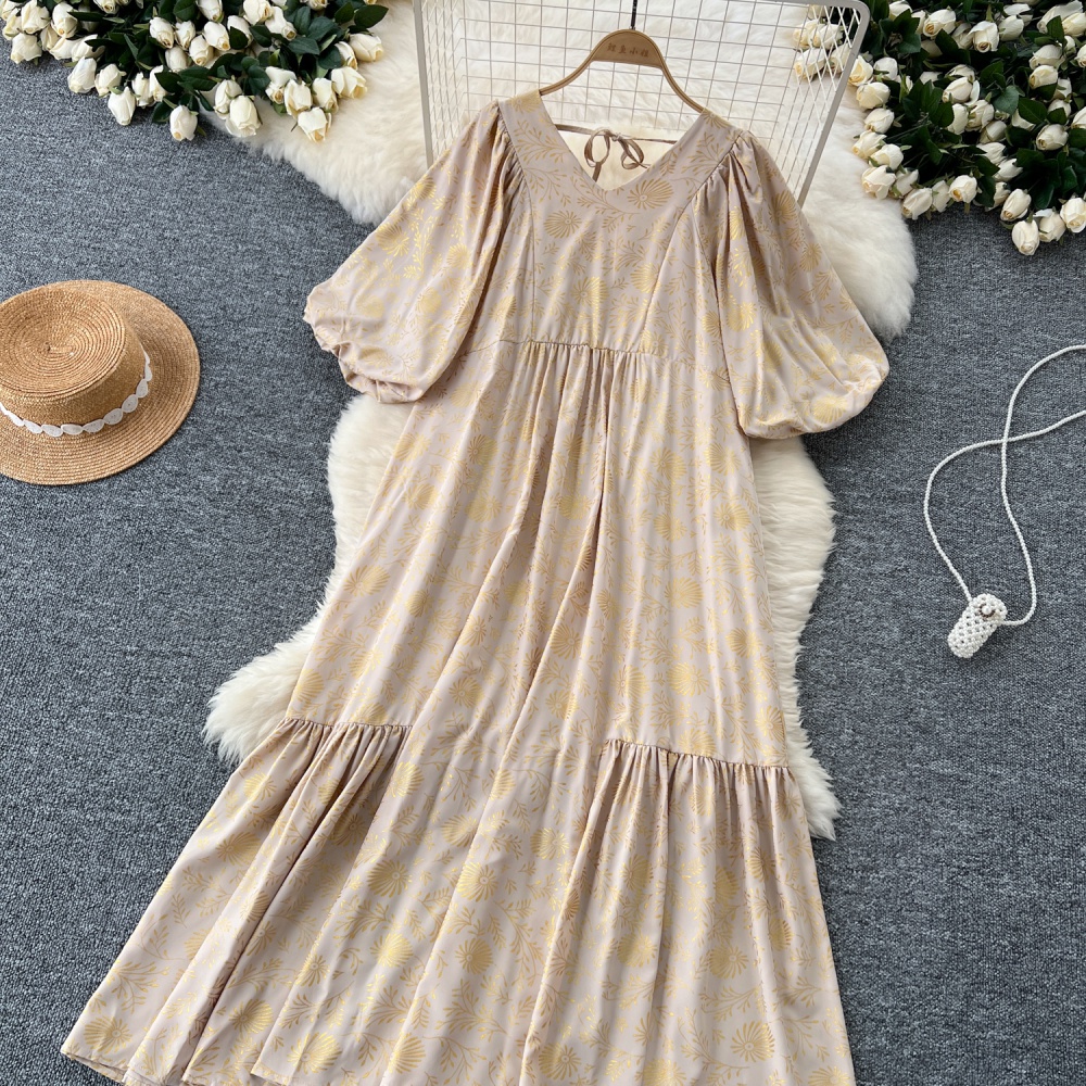 Slim loose dress France style long dress for women