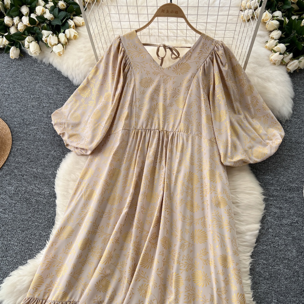 Slim loose dress France style long dress for women