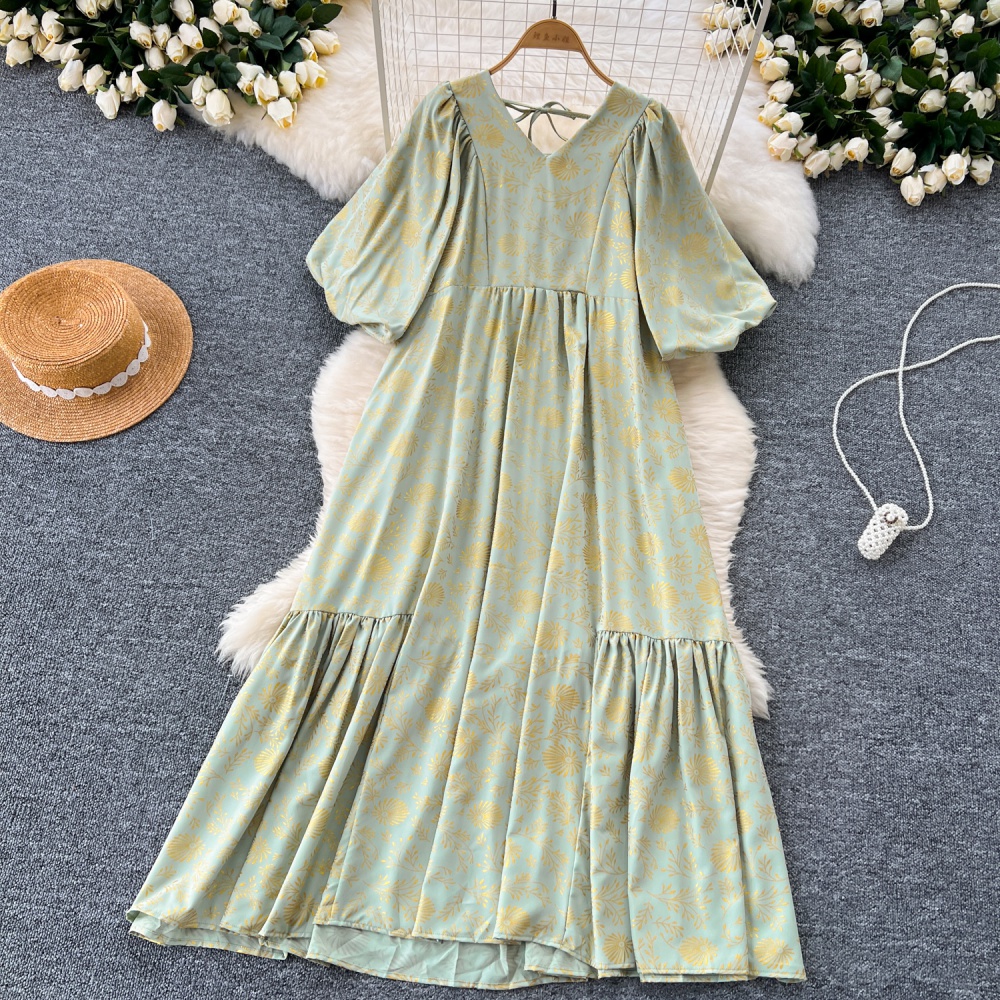 Slim loose dress France style long dress for women