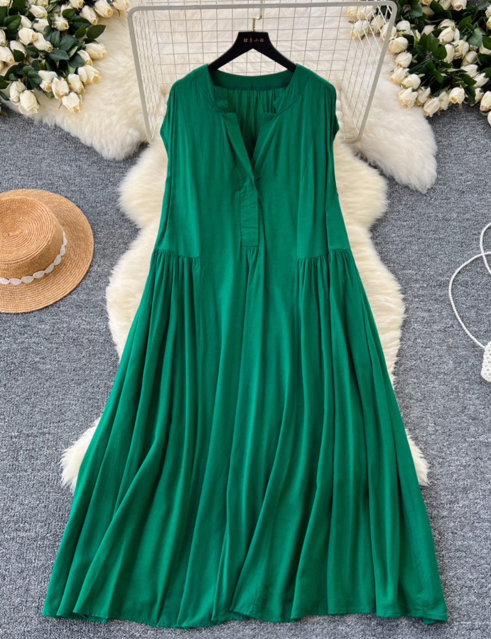 Summer big skirt long dress drape dress for women