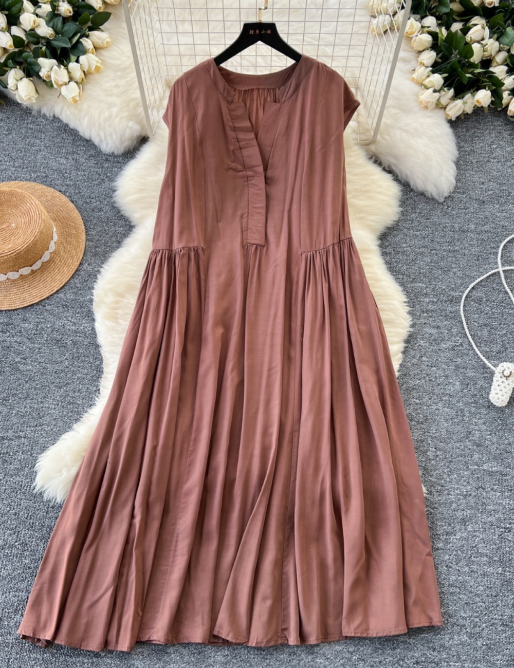 Summer big skirt long dress drape dress for women