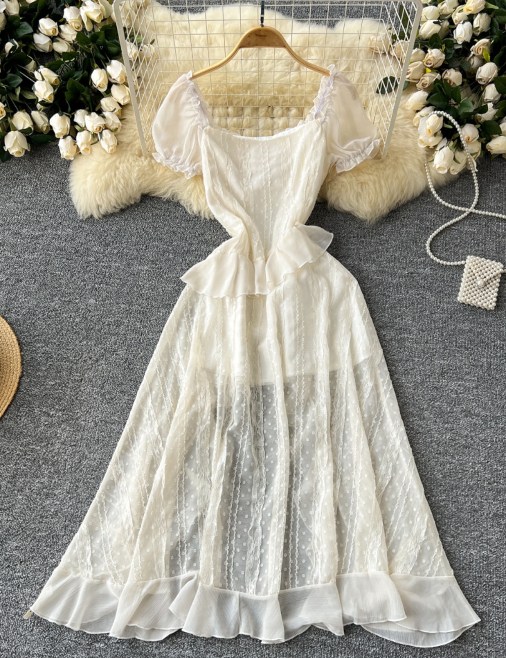 Retro Casual long dress France style dress for women