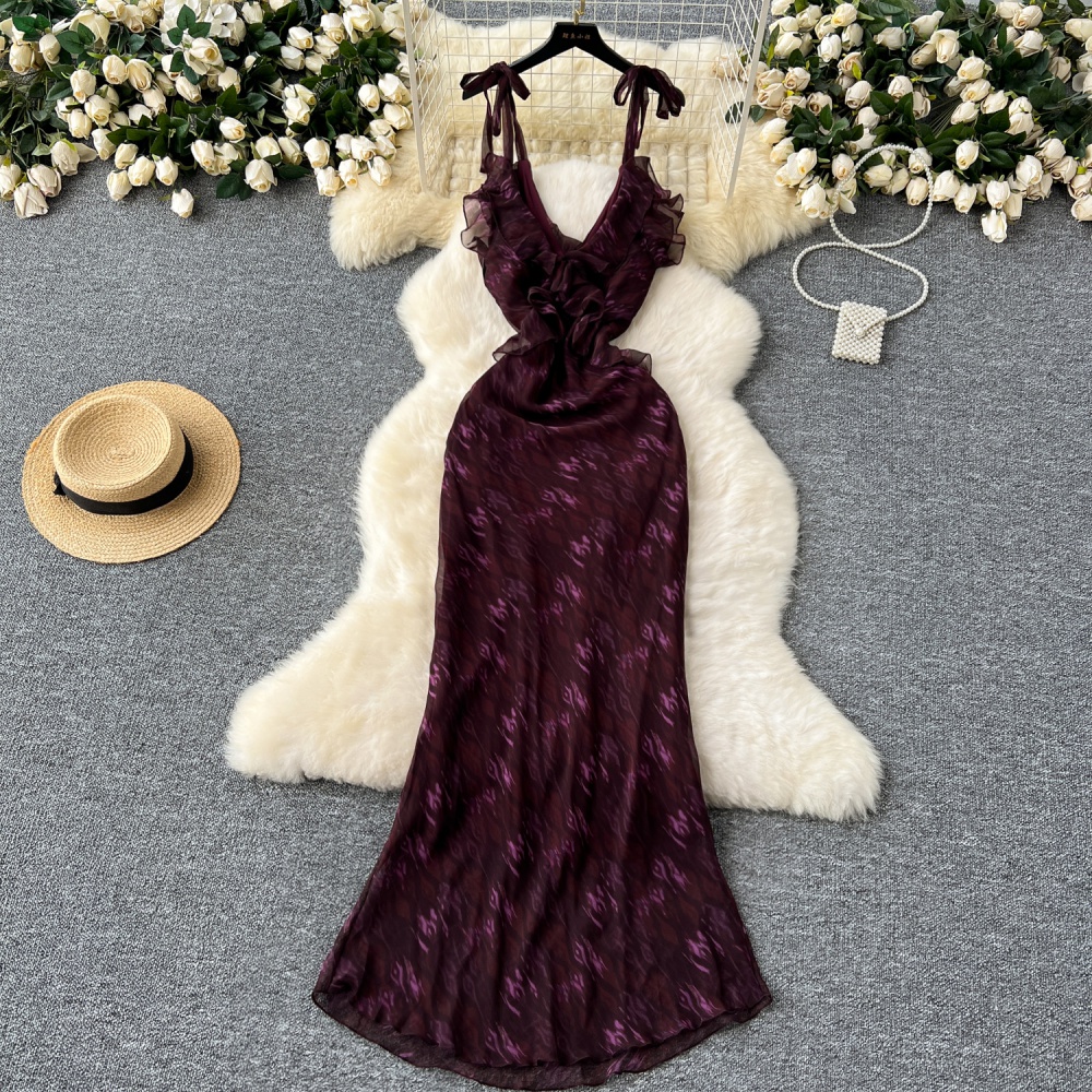 Ladies formal dress printing dress for women