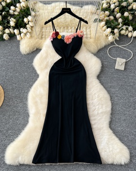 Slim light luxury formal dress stereoscopic dress for women