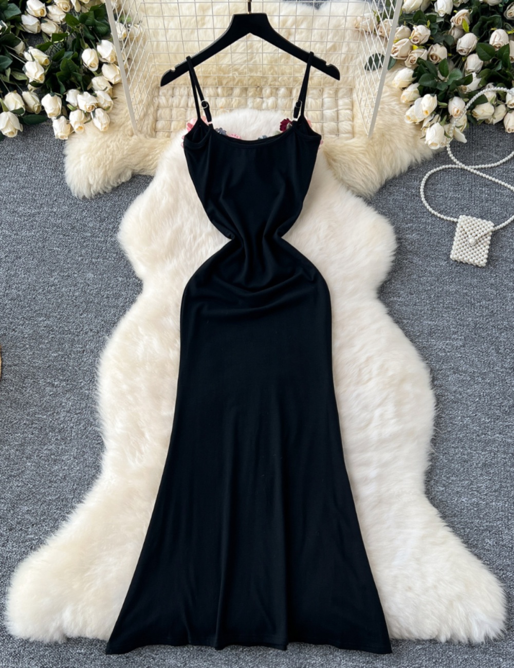 Slim light luxury formal dress stereoscopic dress for women