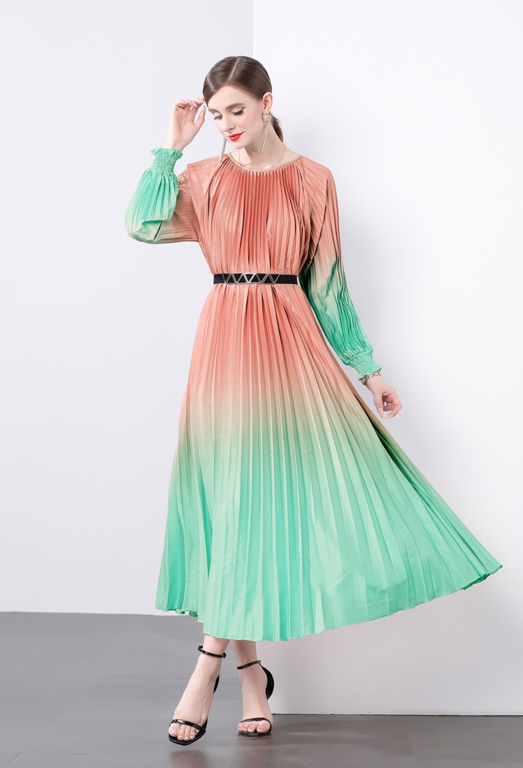 Organ pleated big skirt Pleats Please dress