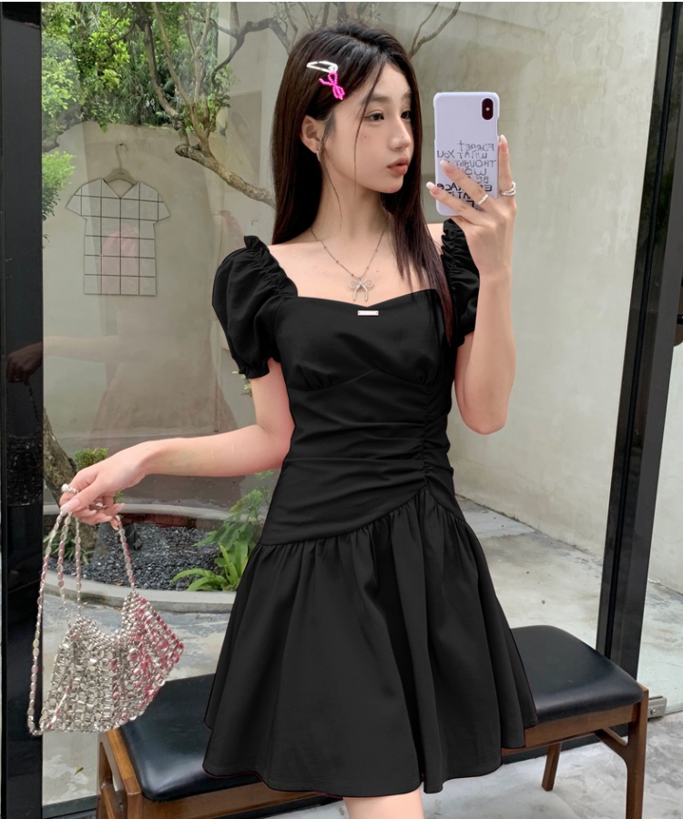 Pinched waist temperament summer dress for women