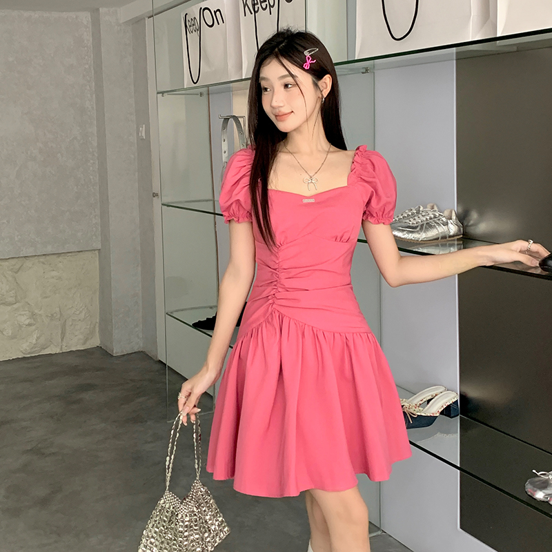 Pinched waist temperament summer dress for women