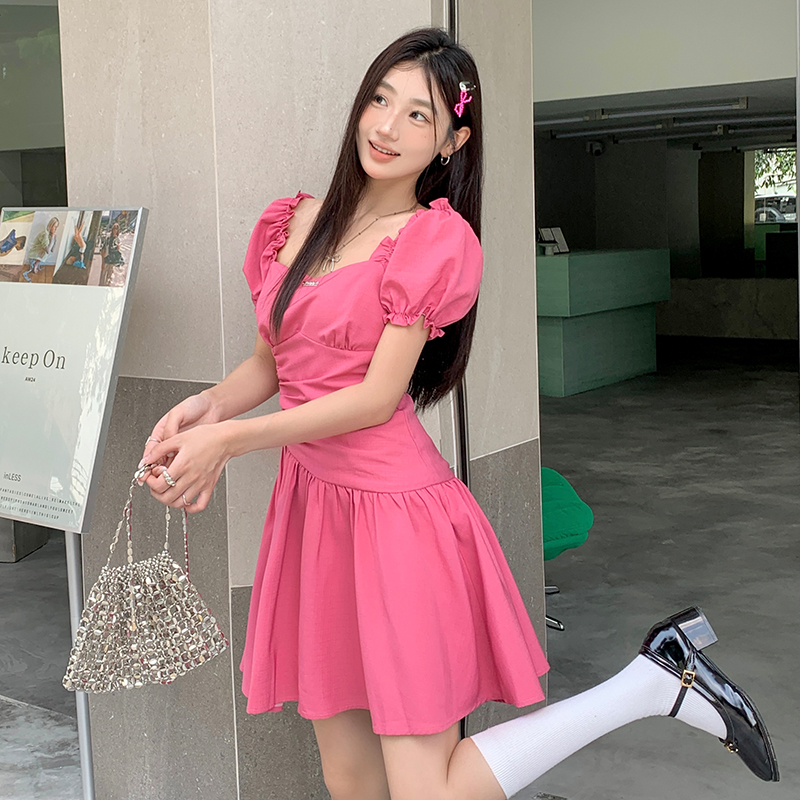 Pinched waist temperament summer dress for women