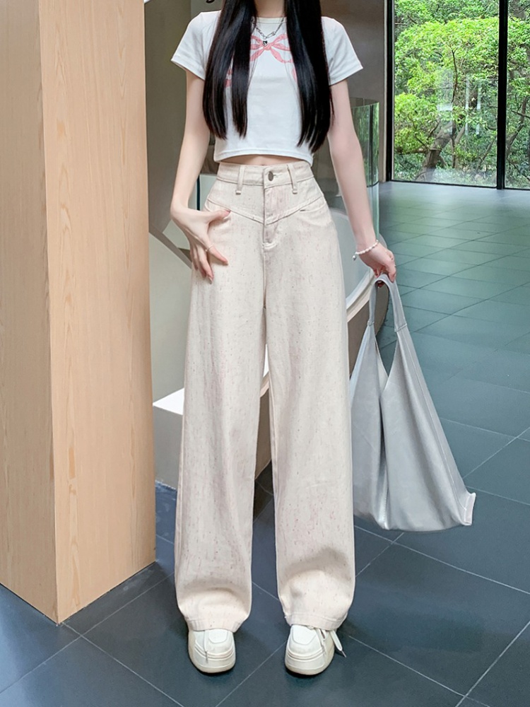 Summer straight pants wide leg pants denim long pants