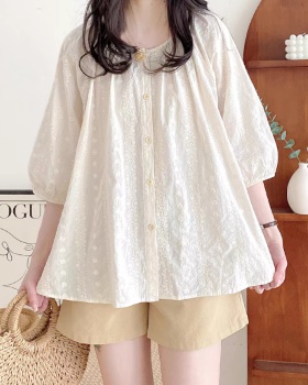 Embroidery doll shirt large yard shirt for women