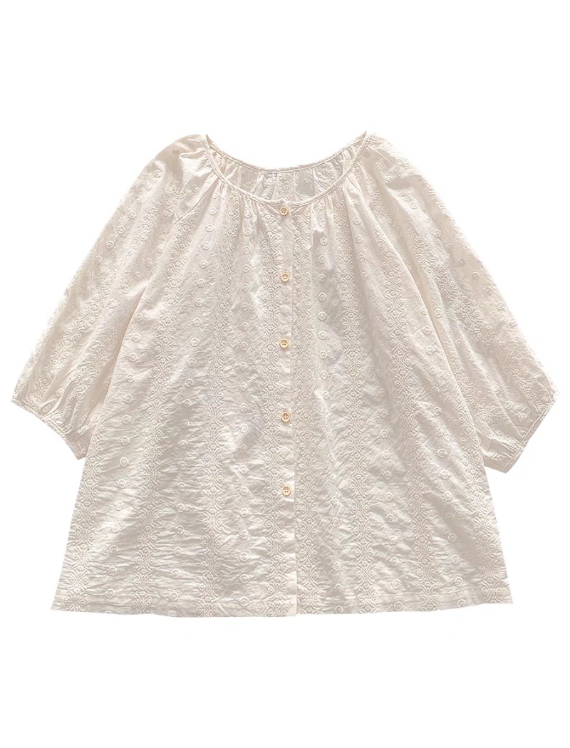 Embroidery doll shirt large yard shirt for women