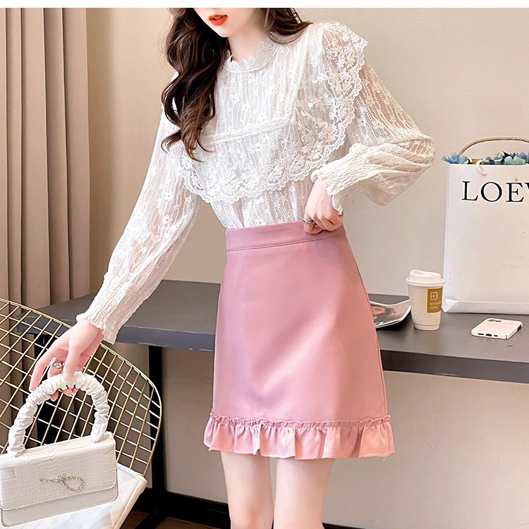 Lace temperament long sleeve light mature style shirts