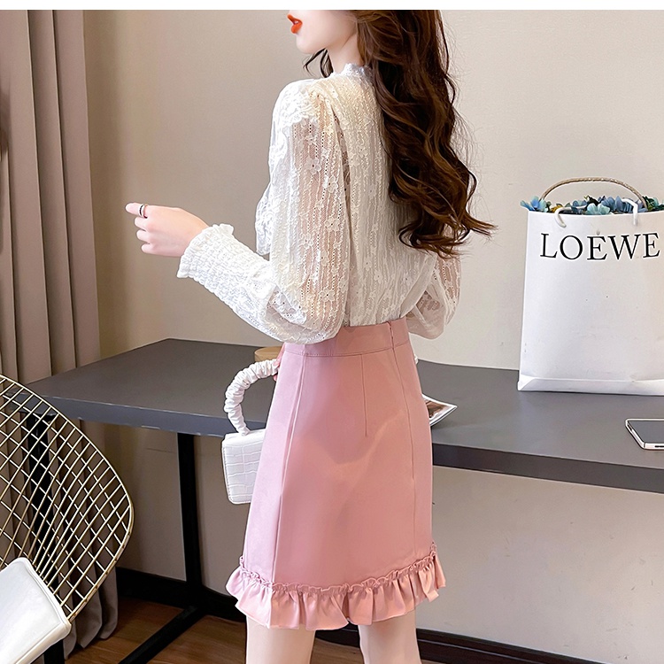 Lace temperament long sleeve light mature style shirts