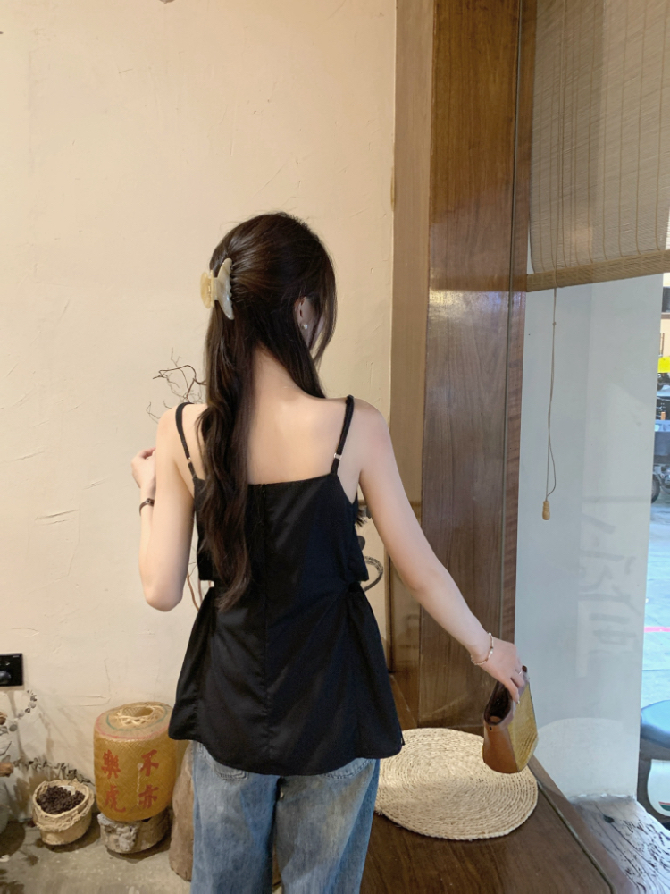 Korean style sling tops temperament frenum vest for women