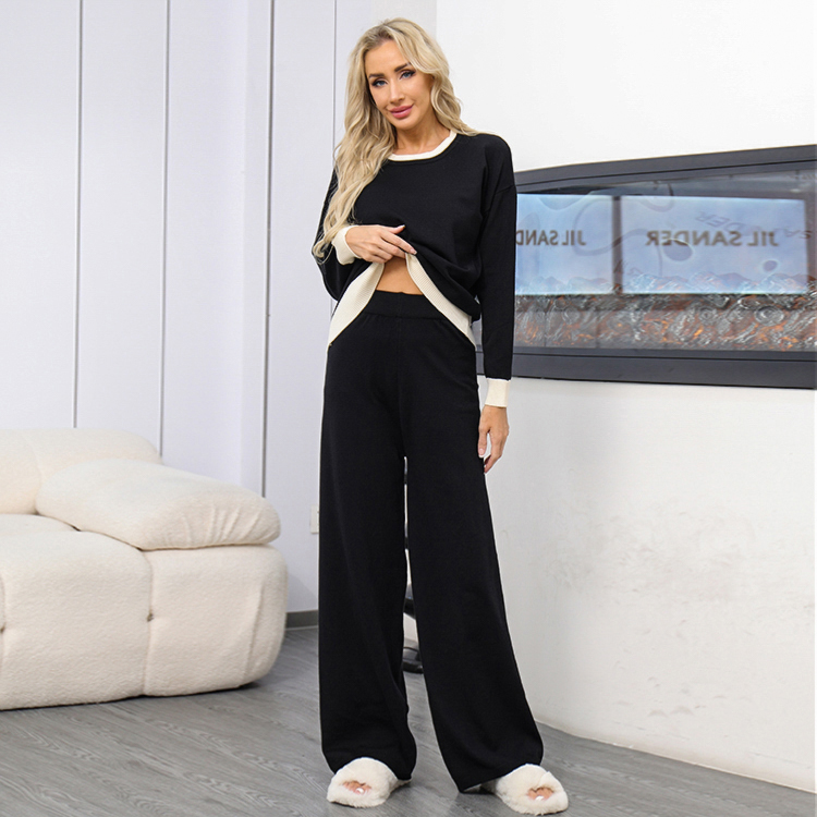 Wide leg pants 2pcs set for women